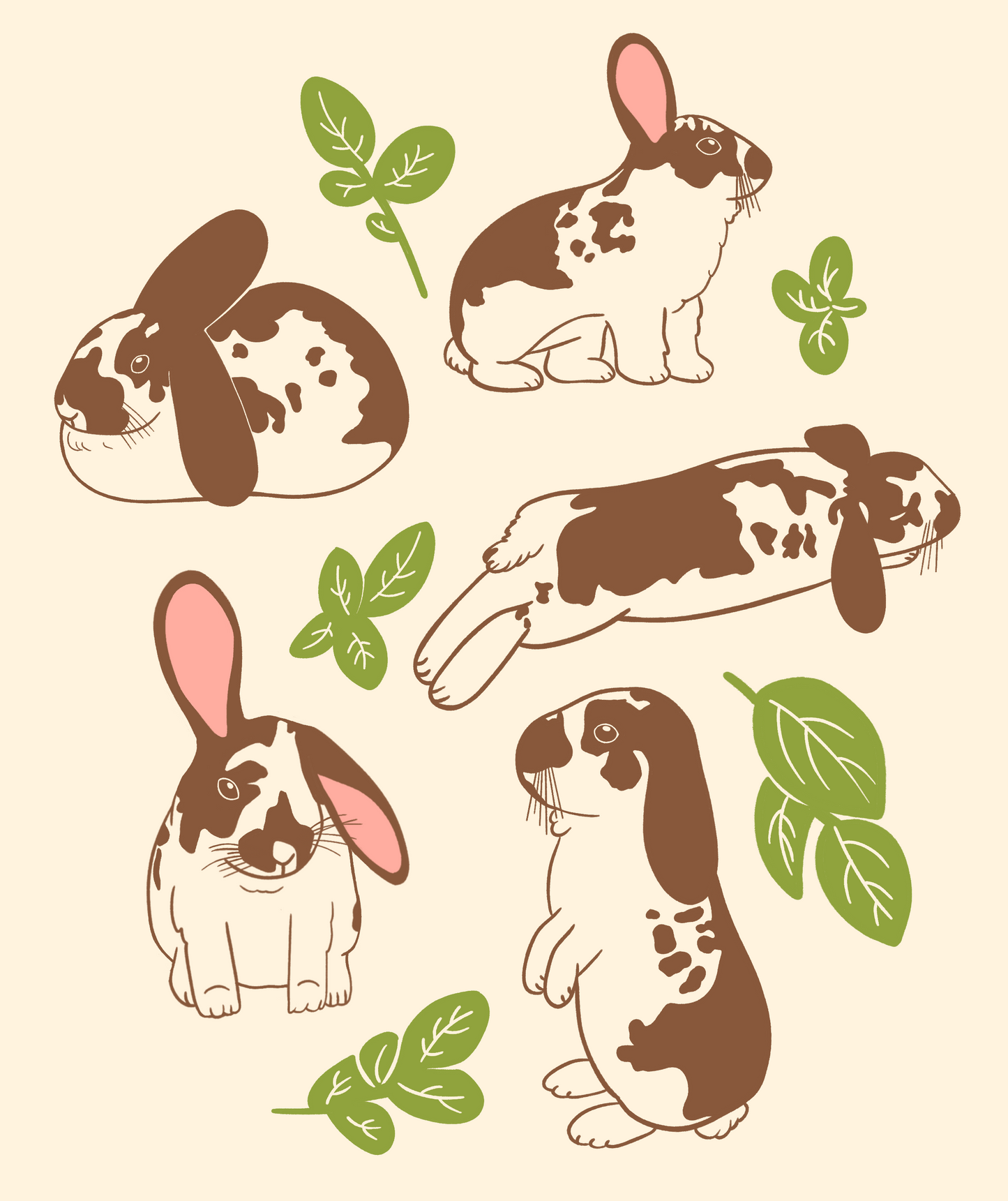 Basil the Bunny Vinyl Sticker Sheet!