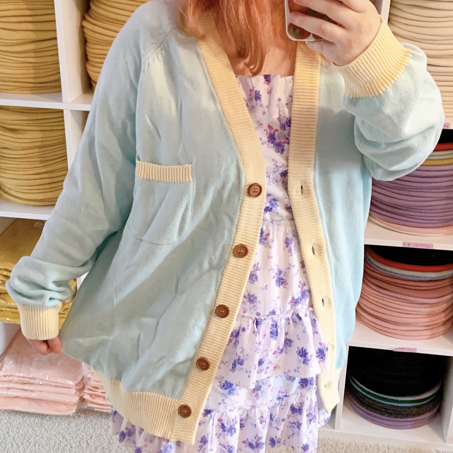 Two Color Blank Knitted Cardigan!