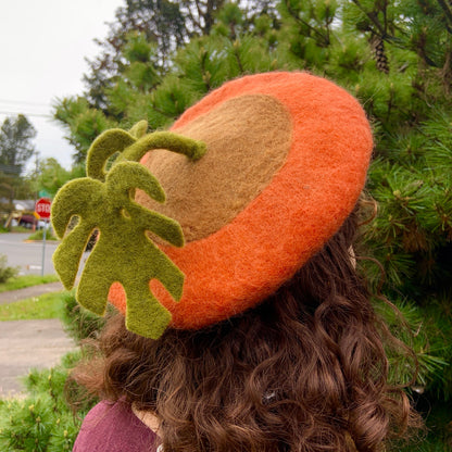 Potted Plant Handmade Beret, Monstera *MADE TO ORDER*