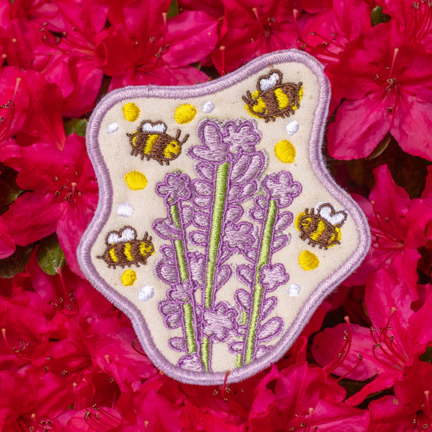 Lavender & Bees Embroidered Patch!