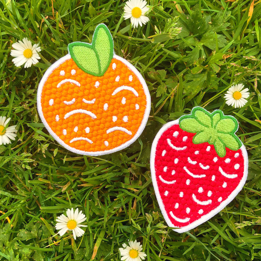 Smile Berry Embroidered Patch!