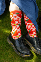 Cute and Colorful Printed Crew Socks!