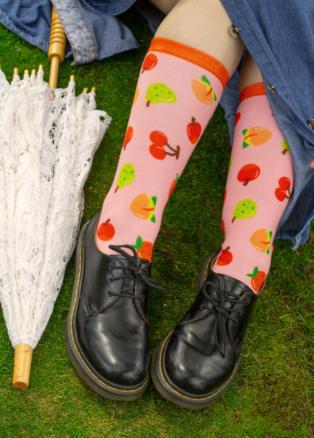 Cute and Colorful Printed Crew Socks!