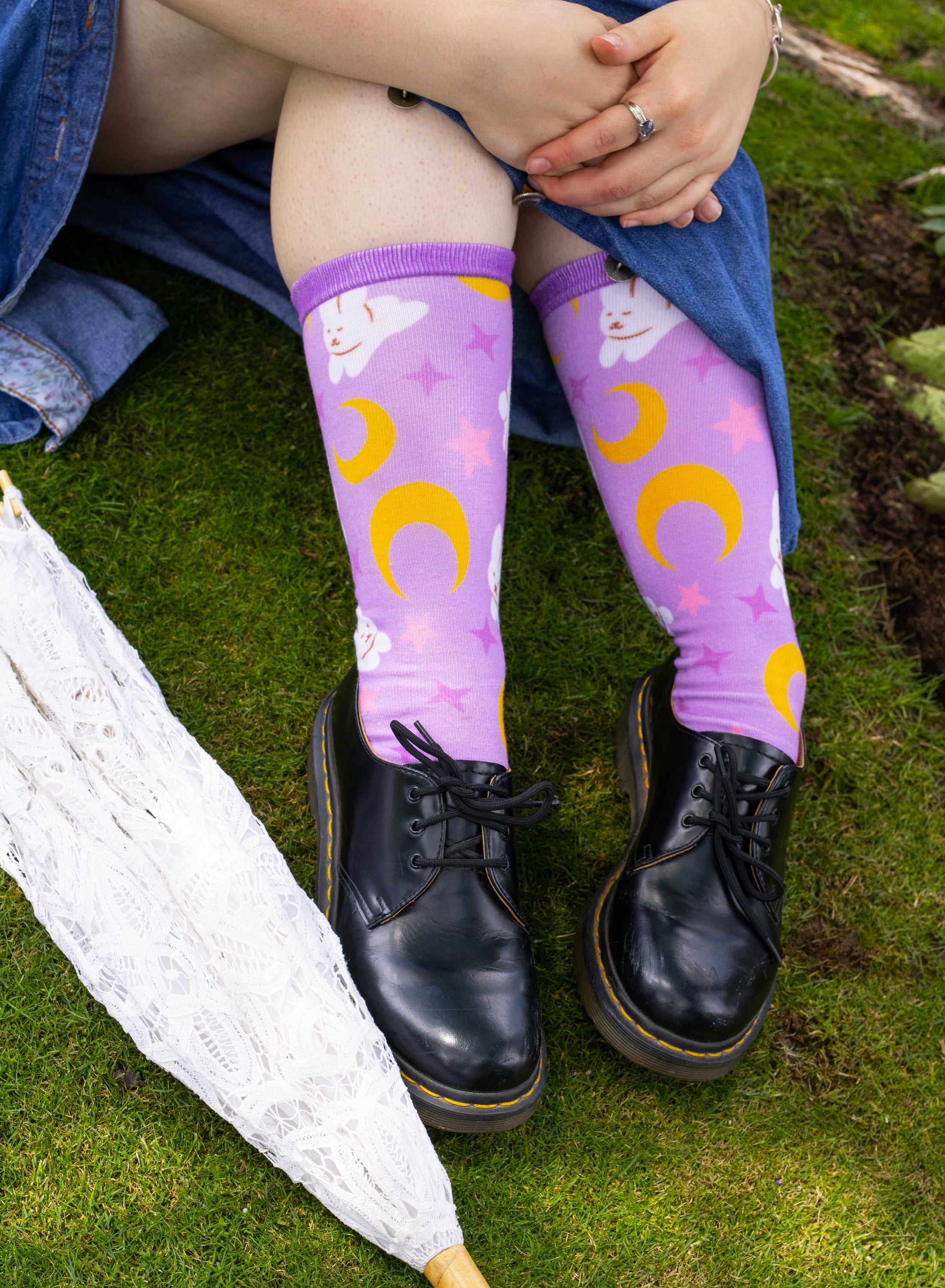 Cute and Colorful Printed Crew Socks!
