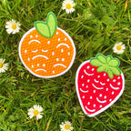 Sad Orange Embroidered Patch!