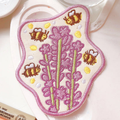 Lavender & Bees Embroidered Patch!