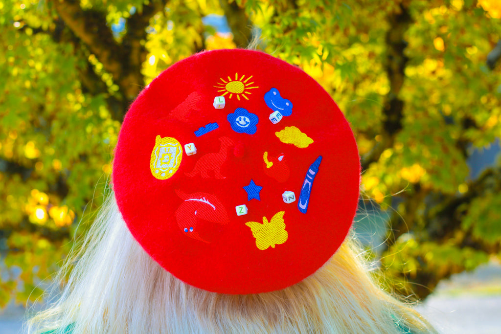 KIDCORE Customizable Embroidered Beret!