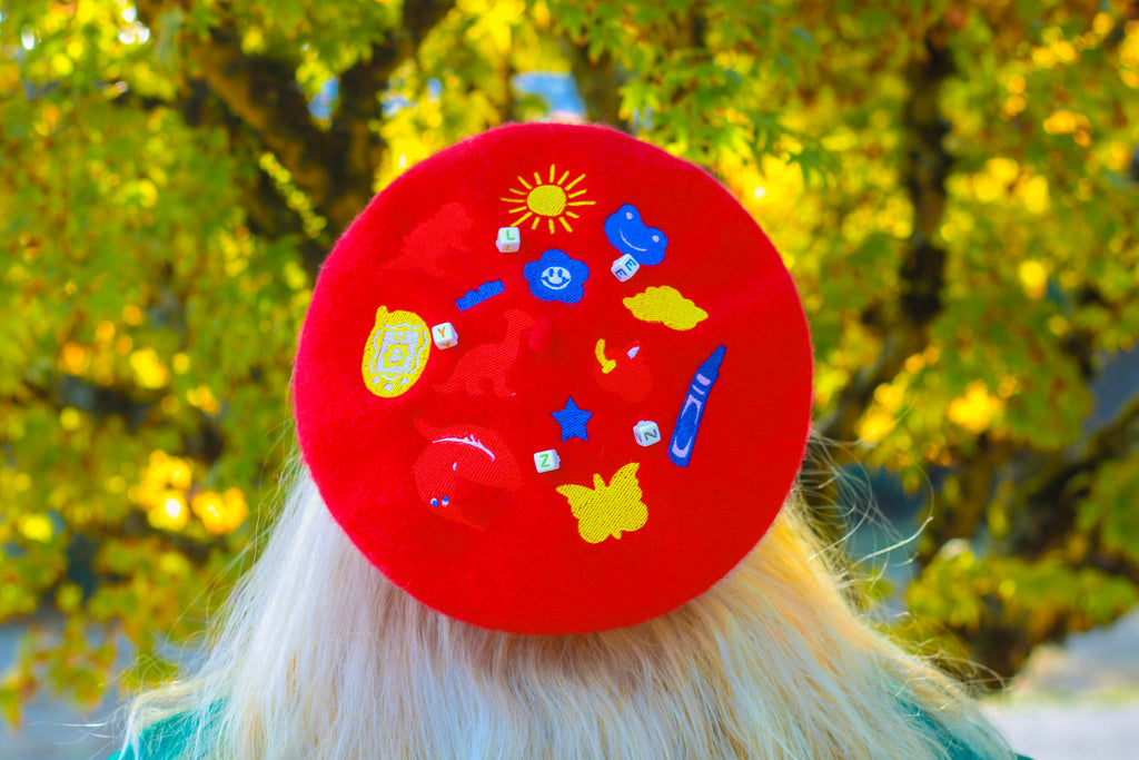 KIDCORE Customizable Embroidered Beret!