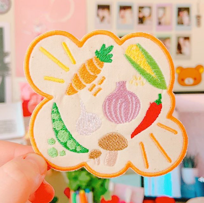 Mixed Veggies Embroidered Patch!