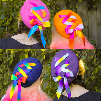 Pride Ribbon Handmade Beret!