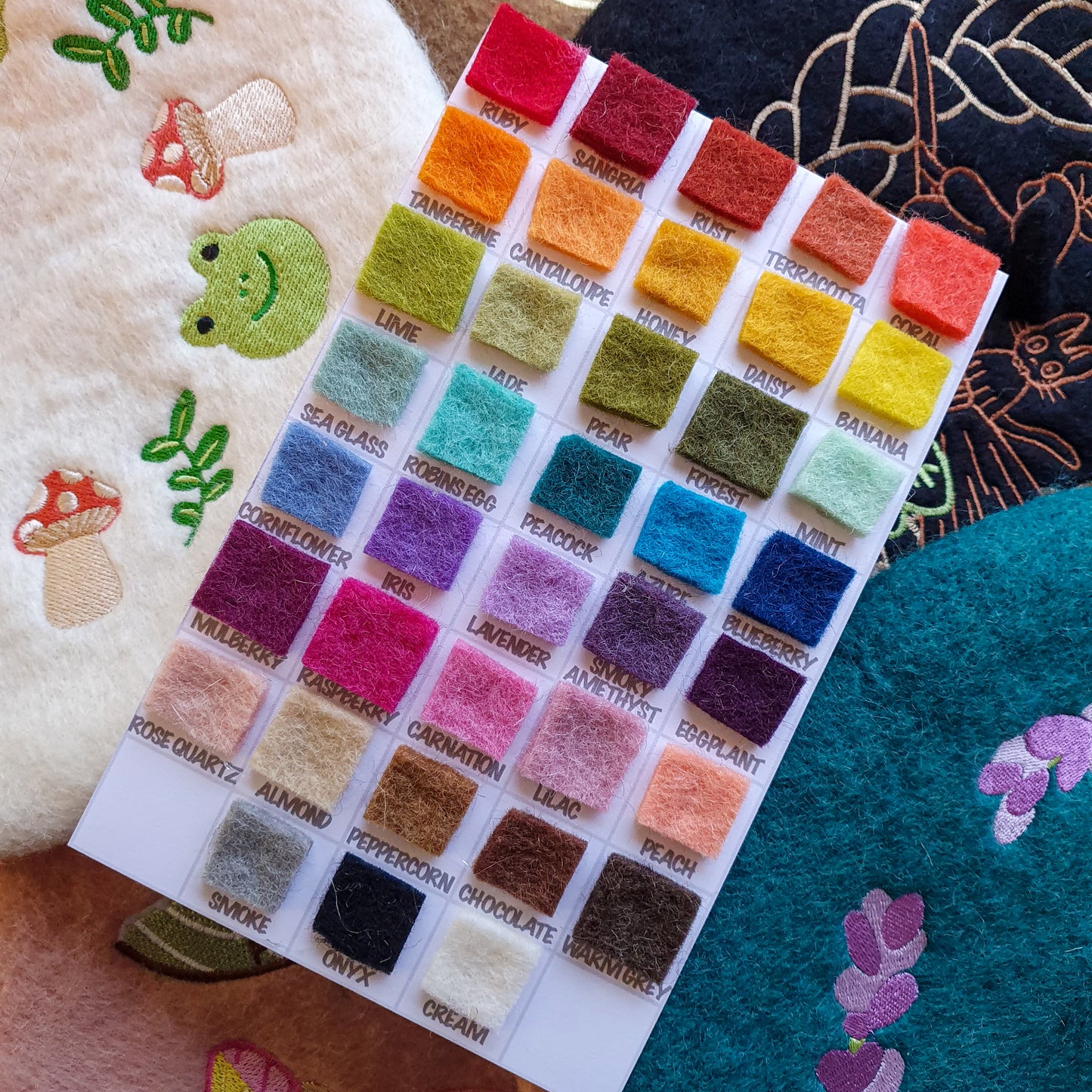 Beret Color Swatch Card!
